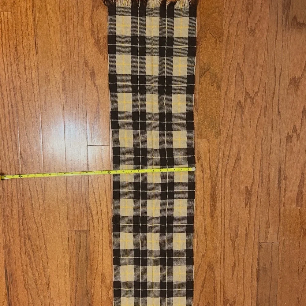 Vintage Royal Scott Plaid Scarf 100% Acrylic Japanese Made Classic Neutral Tone
